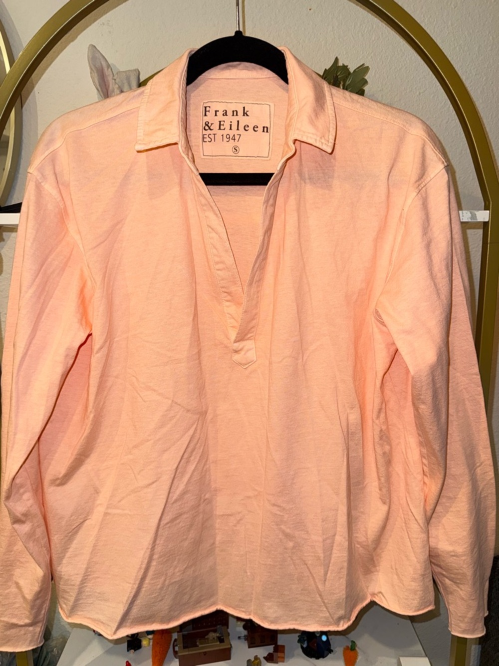 Frank & Eileen Soft Peach Button-Up Shirt